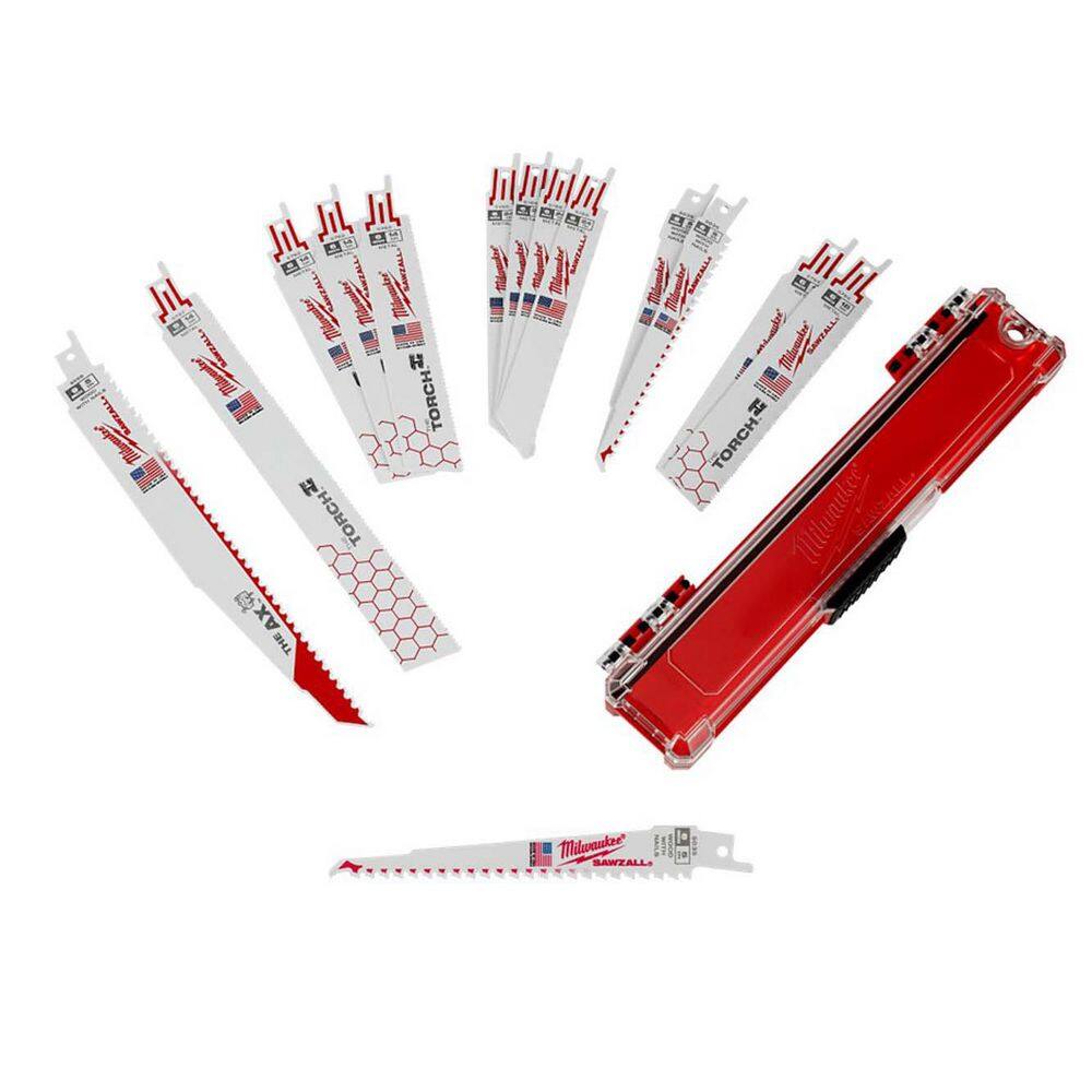 SAWZALL Demo Nail-Embedded Wood & Metal Cutting BiMetal Reciprocating Saw Blades 5 TPI (13 PC) w/ 5 Wood Cutting Blades