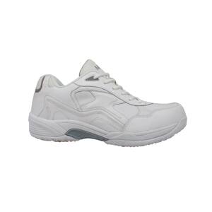Men's Uniform Slip Resistant Athletic Shoes - Steel Toe - White Size 8.5(W)