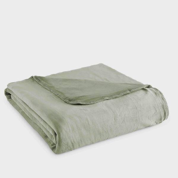 Micro Flannel King Plush Willow Polyester Ultra Soft Blanket