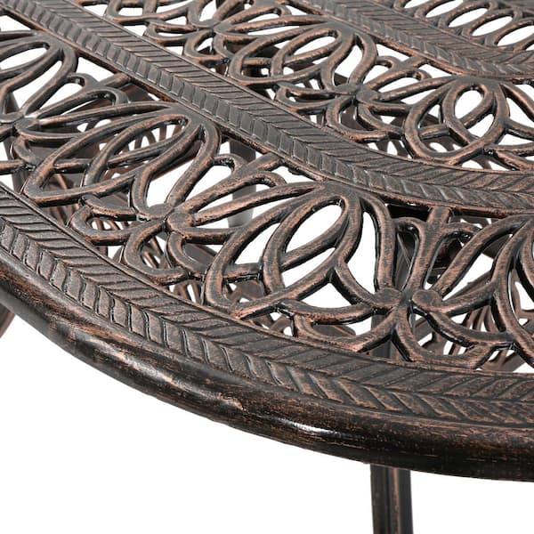 tucson copper oval aluminum outdoor dining table