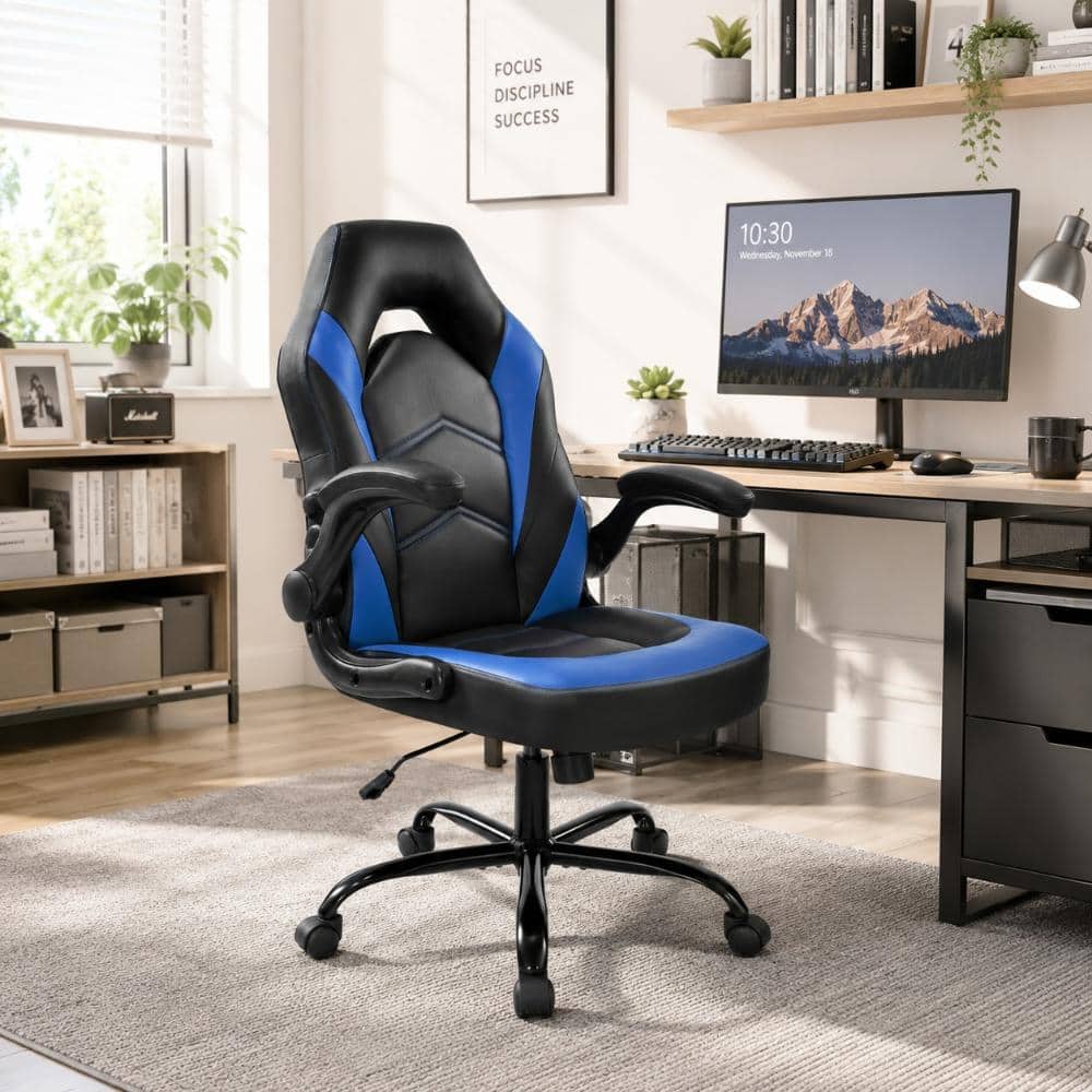 WONDER COMFORT PU Leather Adjustable Height Ergonomic Computer