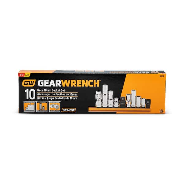 GEARWRENCH 1/4 in. and 3/8 in. Drive 6-Point 10 mm Socket