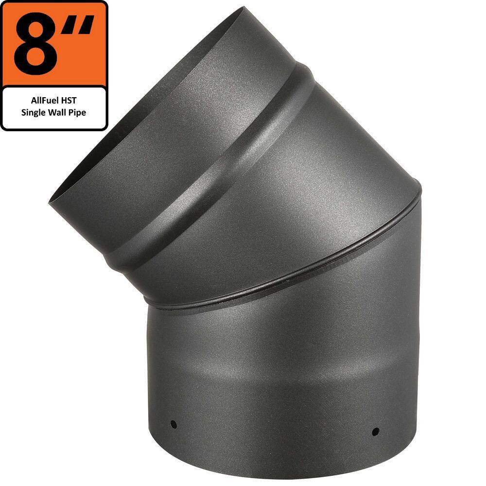 AllFuel 8 in. x 8 in. Single Wall Chimney Pipe 45 Degree Elbow price history on PriceWatchPro