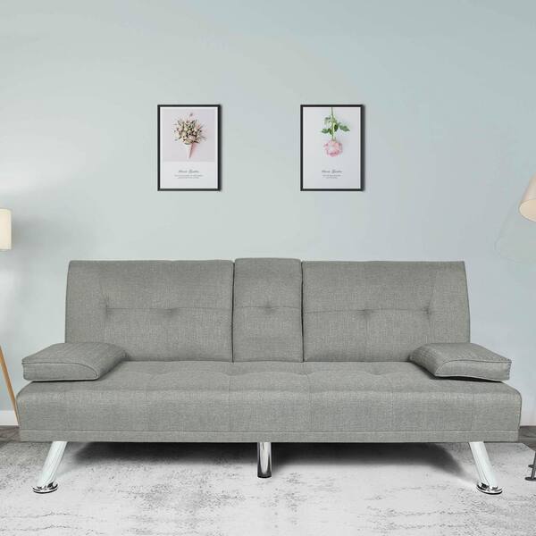 futon sofa bed with cup holders