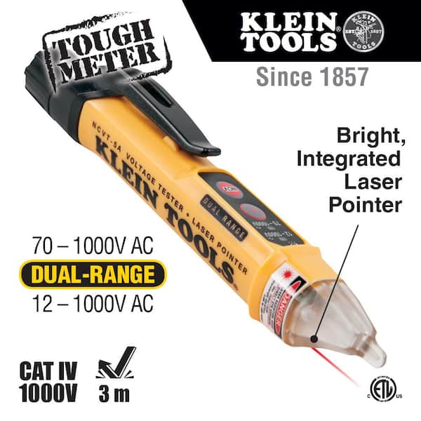 2-Piece 4-vial Conduit Level and Non-Contact Voltage Tester with Laser Pointer Tool Set