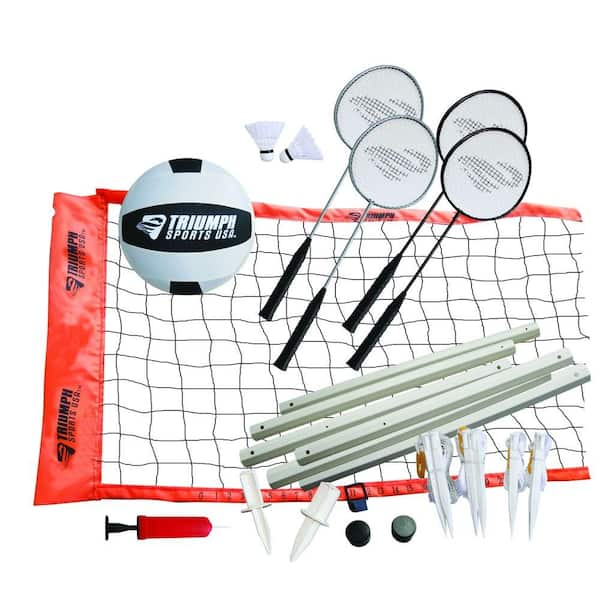 Triumph Sports USA Advanced Badminton/Volleyball Set