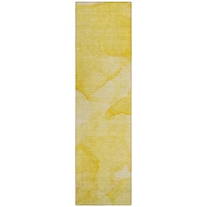 Chantille ACN509 Gold 2 ft. 3 in. x 7 ft. 6 in. Machine Washable Indoor/Outdoor Geometric Runner Rug