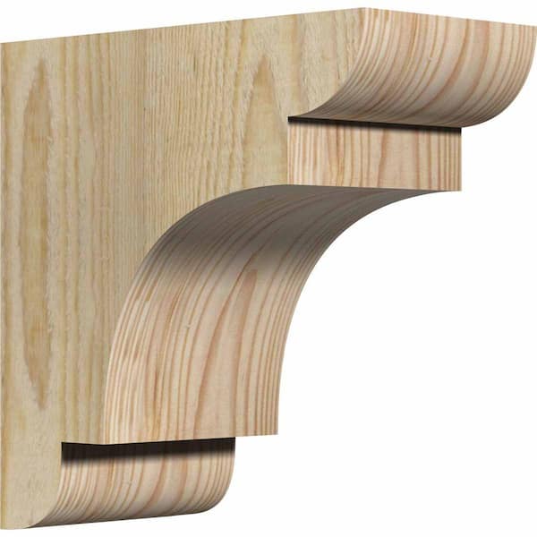 Ekena Millwork 4 in. x 8 in. x 8 in. Douglas Fir New Brighton Rough Sawn Corbel