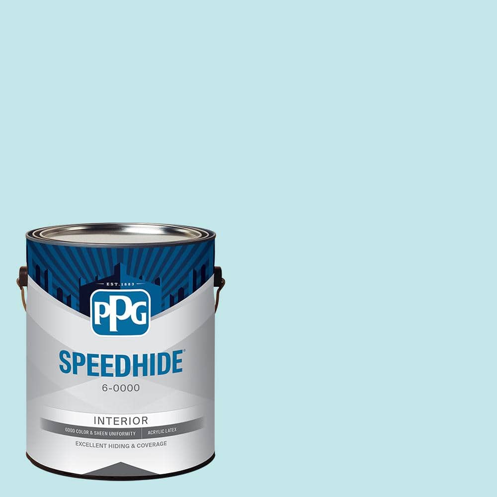 SPEEDHIDE 1 gal. PPG1233-3 Pale Seafoam Satin Interior Paint PPG1233