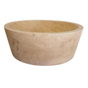Tapered Natural Stone Vessel Sink in Beige