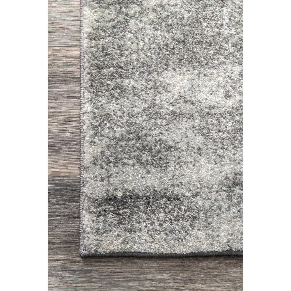 Black Abstract Reversible 4' x 6' Synthetic Area Rug