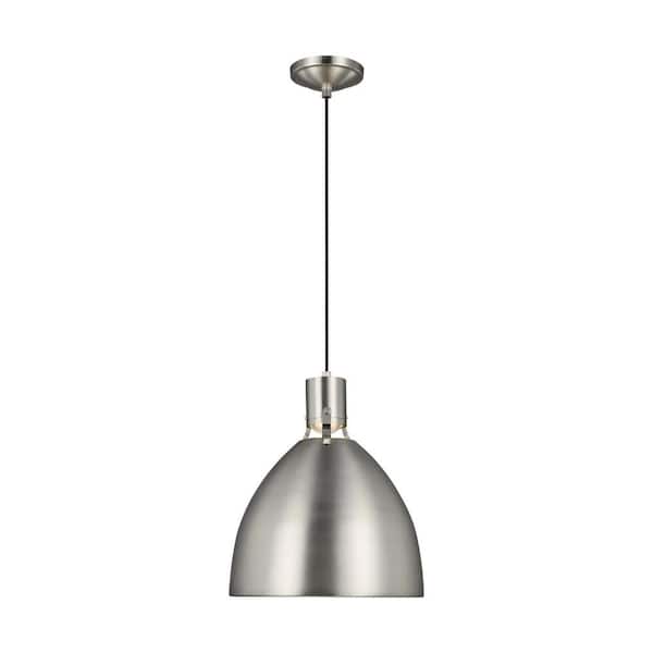 Cunningham 1-Light 14-Watt Satin Nickel Ceiling Pendant Light Contemporary Integrated LED Dimmable