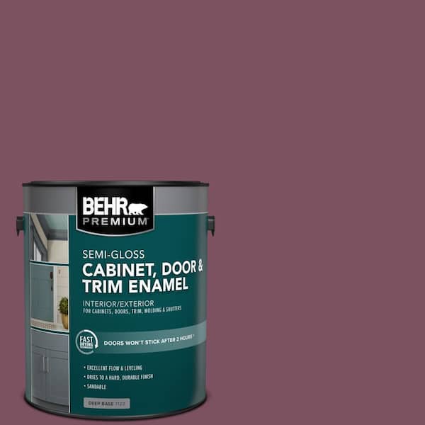 1 gal. #PPU1-19 Classic Berry Semi-Gloss Enamel Interior/Exterior Cabinet, Door & Trim Paint