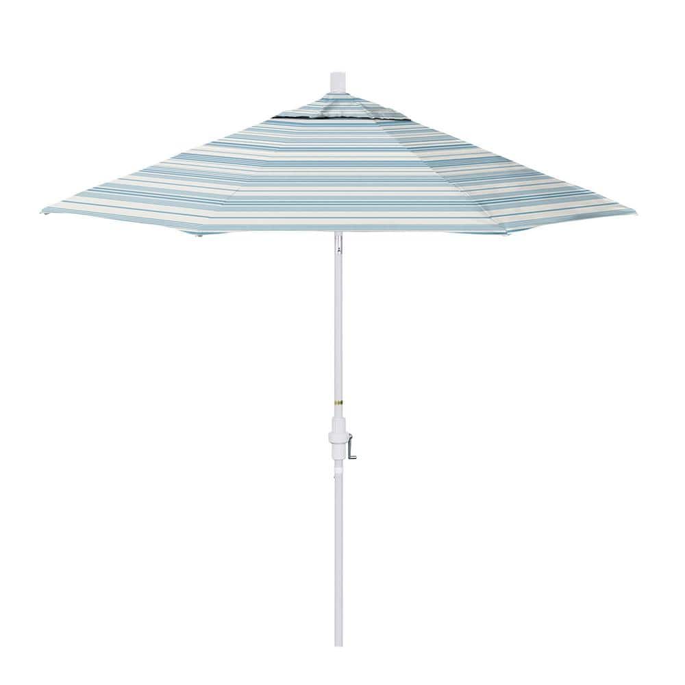 9 ft. Matted White Aluminum Market Patio Umbrella with Crank Lift and Collar Tilt in Wellfleet Sea Pacifica Premium price history on PriceWatchPro