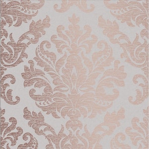 Antique Taupe and Rose Gold Removable Wallpaper