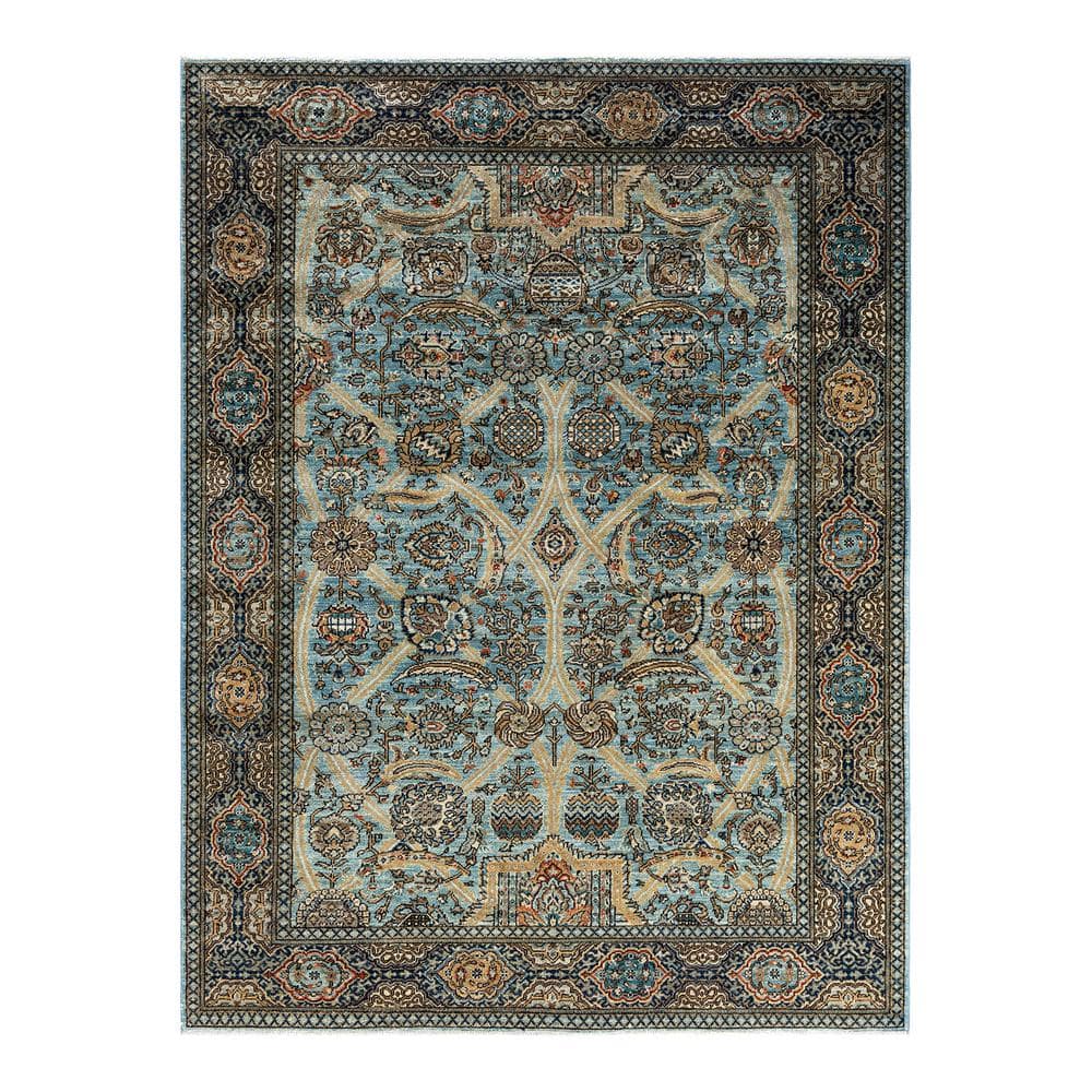 Serapi Light Blue 6 ft. x 9 ft. Tribal Wool Indoor Area Rug price history on PriceWatchPro