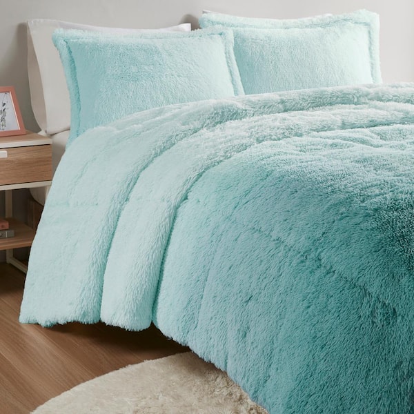 Ella Aqua Microfiber King/Cal King Comforter Set