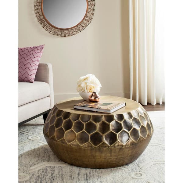 Safavieh Roxanna Antique Brass Coffee Table