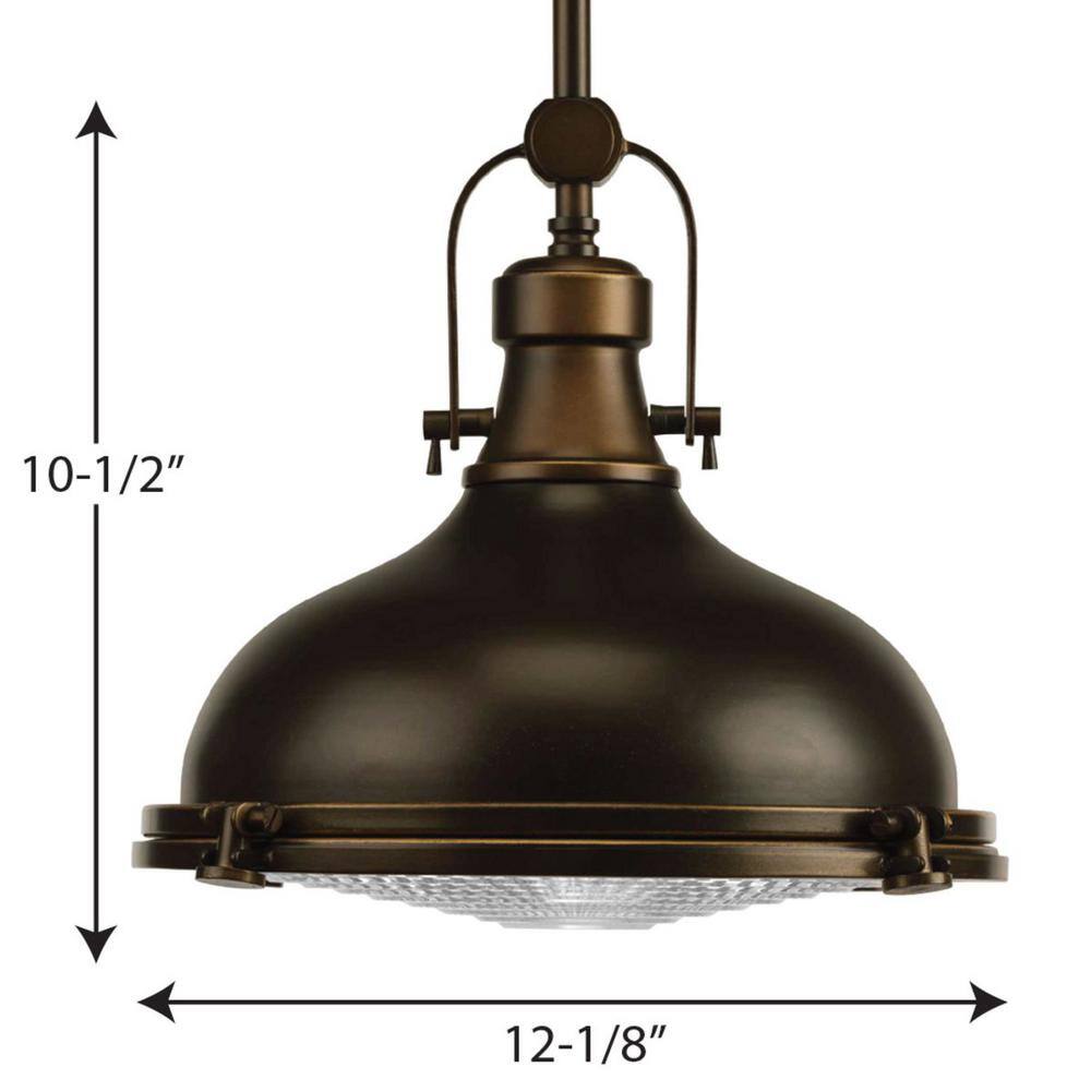 Mini Brushed Nickel LED Pendant Light with Glass Shade
