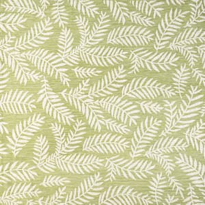 Nevis Palm Frond Green/Cream 5 ft. Square Indoor/Outdoor Area Rug