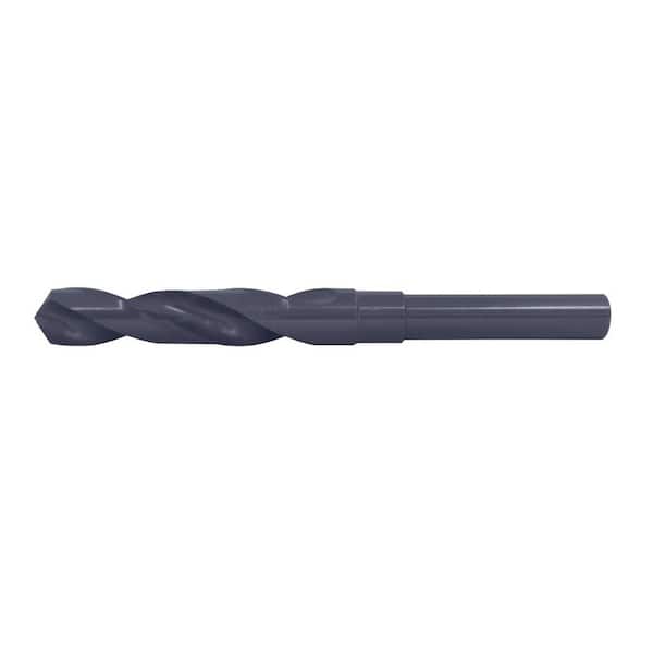 Cle-Line C21186 Silver and Deming Reduced Shank Drill Steam Oxide Finish 22.00 mm Drill Diameter High Speed Steel Reduced Flatted Shank 118-Degree Split Point 