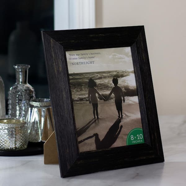 8 in. x 10 in. Distressed Black Picture Frame (for All Occasions, New Year's, etc.)