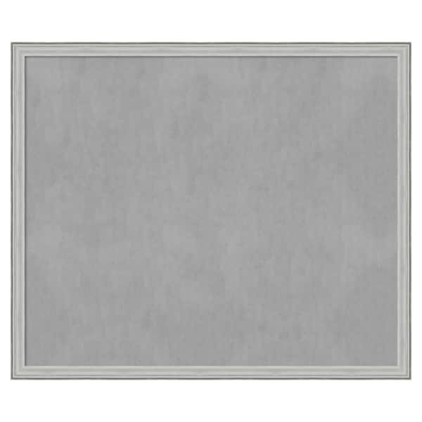 Amanti Art Bel Volto Silver 51 in. x 43 in. Framed Magnetic Board