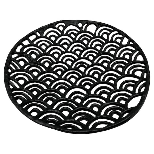 Peacock Feather Black Square Aluminum Silver 13 in. Decorative Accessory Single