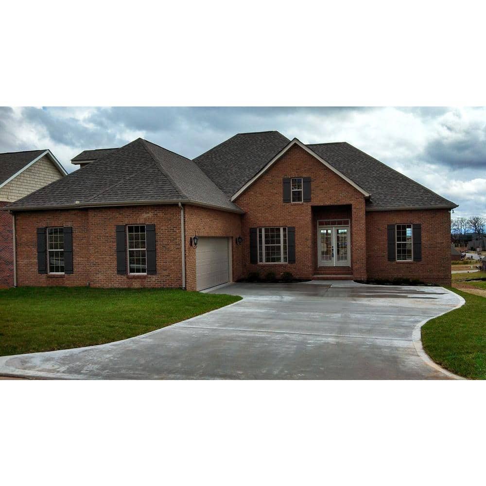 Gray Vinyl 71" Board-n-Batten Exterior Shutters with Installation Kit