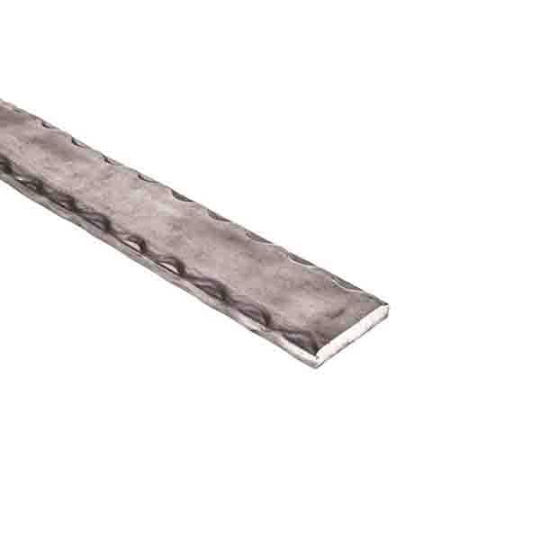 arteferro 118 in. x 1-9/16 in. Flat Solid Hammered Edged Design Raw Forged Iron Handrail