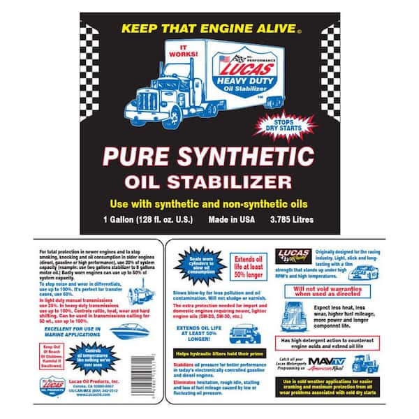 Lucas Oil 32 oz. Synthetic Heavy Duty Oil Stabilizer 10130 - The