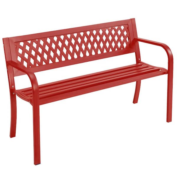 47 in. 2-Person Metal Outdoor Bench