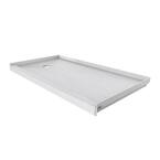 Flexstone 60 In. L X 30 In. W Single Threshold Alcove Shower Pan Base 