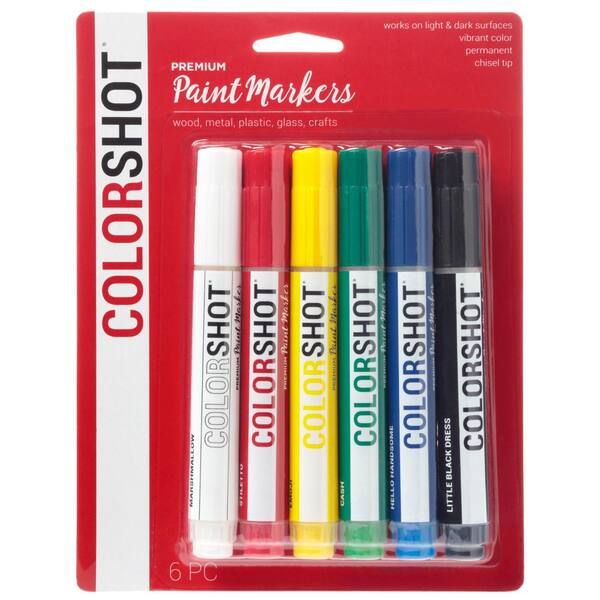 COLORSHOT Rainbow Acrylic Craft Paint Pen (6-Pack)