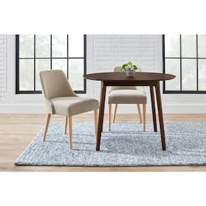Benfield Biscuit Beige Upholstered Dining Chair with Natural Wood Legs (Set of 2)