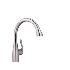 Allegro E Single-Handle Pull-Out Sprayer Kitchen Faucet in Steel Optik