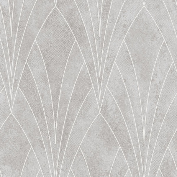 Art Deco Fan Grey Texture Ground Wallpaper Sample