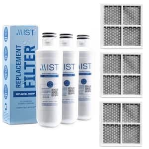 CWMF302_343 Refrigerator Water and Air Filter Combo for LG LT1000P, ADQ747935, MDJ64844601, Kenmore 46-9980 3-Pack