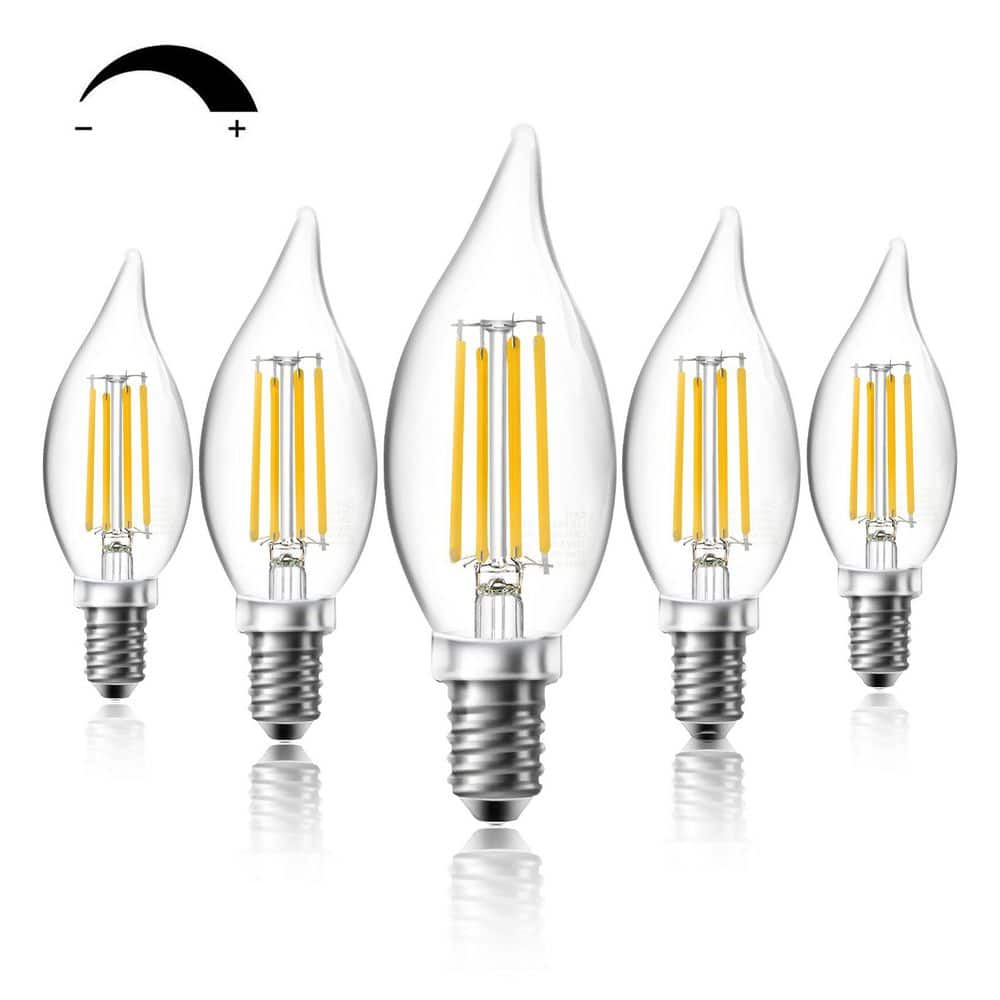 60-Watt Equivalent CA11 Dimmable LED Light Bulbs UL Listed 2700K Soft White (5-Pack) price history on PriceWatchPro