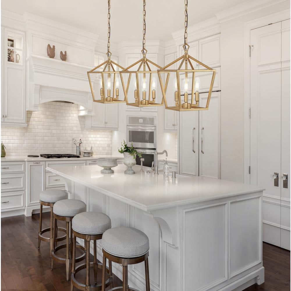 Ojai 10" Brass Gold Iron LED Pendant with Adjustable Chain