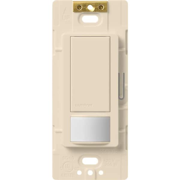 Lutron Maestro Vacancy-Only Sensor Switch, 5-Amp, Single-Pole/Multi-Location, Light Almond (MS-VPS5M-LA)