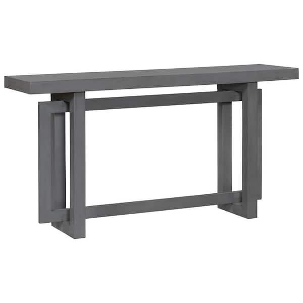 COWLOWN 59.1 in. W x 15.7 in. D x 31.7 in. H Bathroom Dark Gray Linen Cabinet