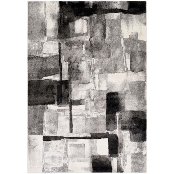 Livabliss Marianne Gray 5 ft. x 8 ft. Indoor Area Rug