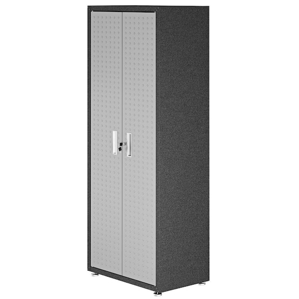 Manhattan Comfort Steel Freestanding Garage Cabinet in Gray (30 in. W x 75 in. H x 18 in. D)