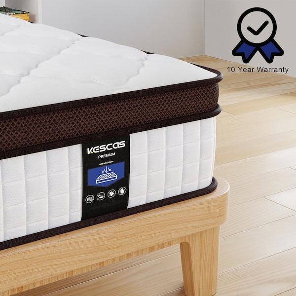 10-in Twin Hybrid Memory Foam/Coil Blend Mattress in a Box in the Mattresses  department at