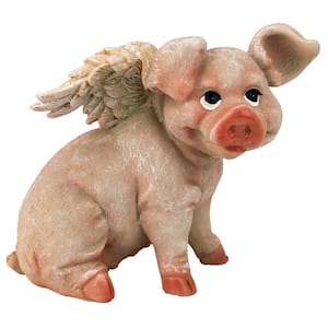 7 in. H Hog Heaven Flying Pigs Collection Sitting Statue