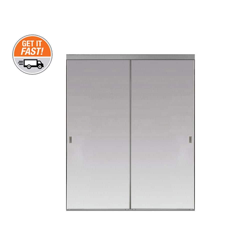 Impact Plus 60 in. x 80 in. Beveled Edge Backed Mirror Aluminum