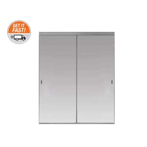 Impact Plus 48 in. x 80 in. Beveled Edge Backed Mirror Aluminum