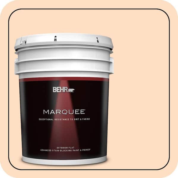 BEHR MARQUEE 5 gal. #270A-2 Orange Ice Flat Exterior Paint & Primer