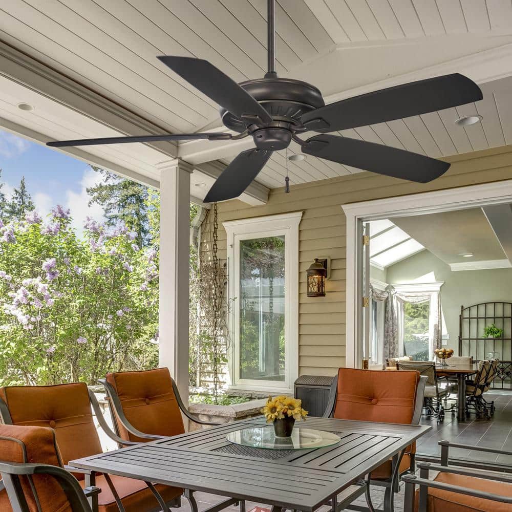 MINKA-AIRE Sunseeker 60 in. Indoor/Outdoor Smoked Iron Ceiling Fan